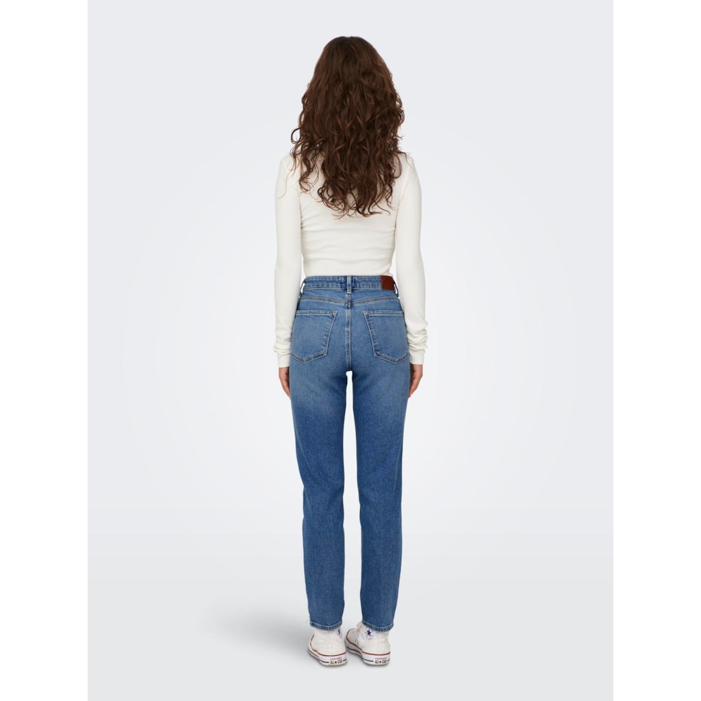 EMILY STRETCH HIGH WAIST STRAIGHT ANKLE JEANS