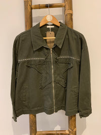 KHAKI DENIM STAR JACKET