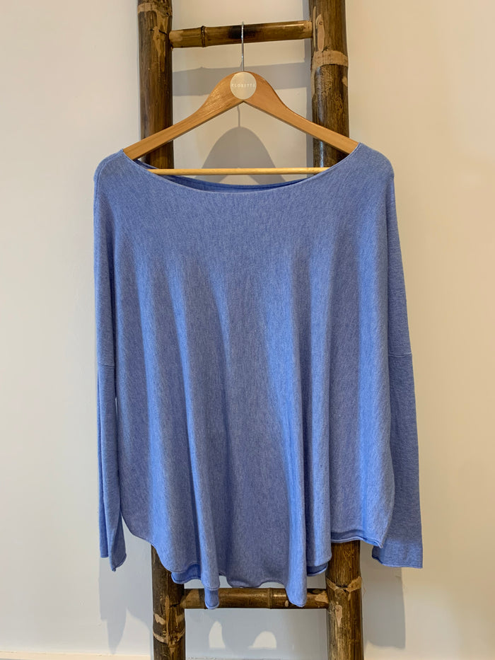 LIGHT BLUE LONGLINE TOP