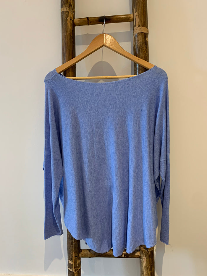 LIGHT BLUE LONGLINE TOP