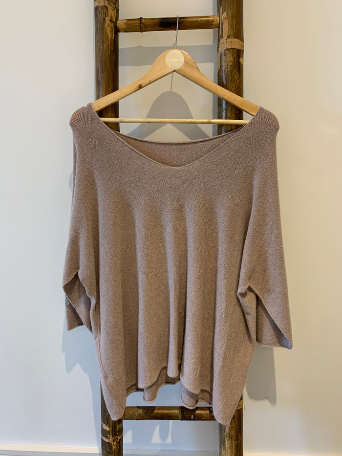 MOCHA HEART KNIT