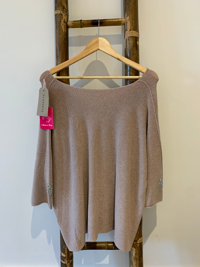 MOCHA HEART KNIT