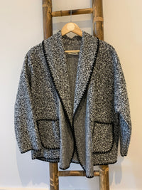 BOUCLE GREY CARDIGAN