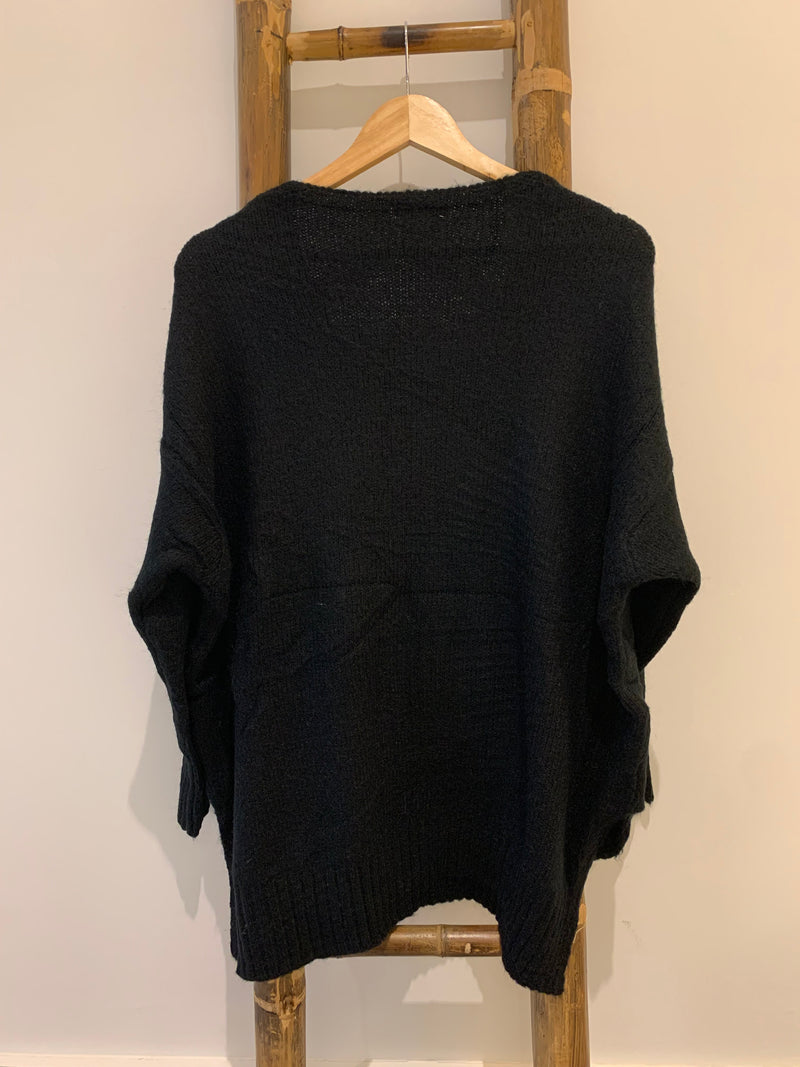 OVERSIZED V NECK KNIT