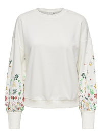 O-NECK FLOWER SWEATER