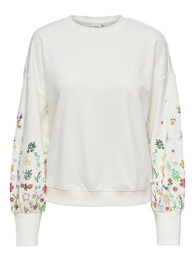 O-NECK FLOWER SWEATER