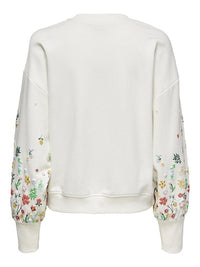 O-NECK FLOWER SWEATER