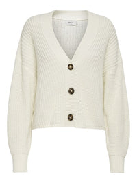 WHITE KNITTED CARDIGAN