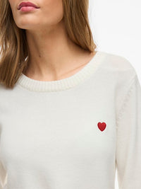HEART DETAIL KNIT TOP