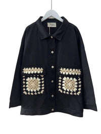 CROCHET DENIM JACKET