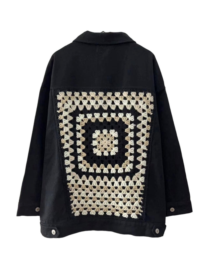 CROCHET DENIM JACKET