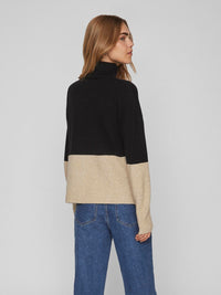 COLOUR BLOCK KNITTED PULLOVER