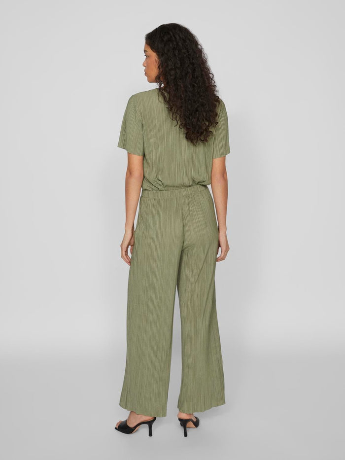 RIBBED WIDE LEG TROUSERS